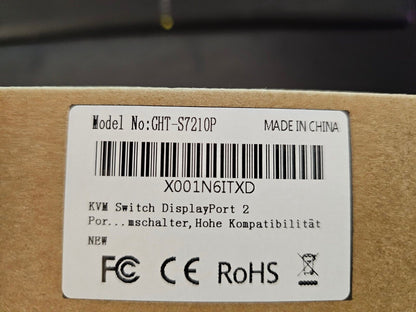 KVM Switch DisplayPort 2 Port,USB2.0,4K@60Hz,DP 1.2, DP KVM Switch 2 PC 1 Monito