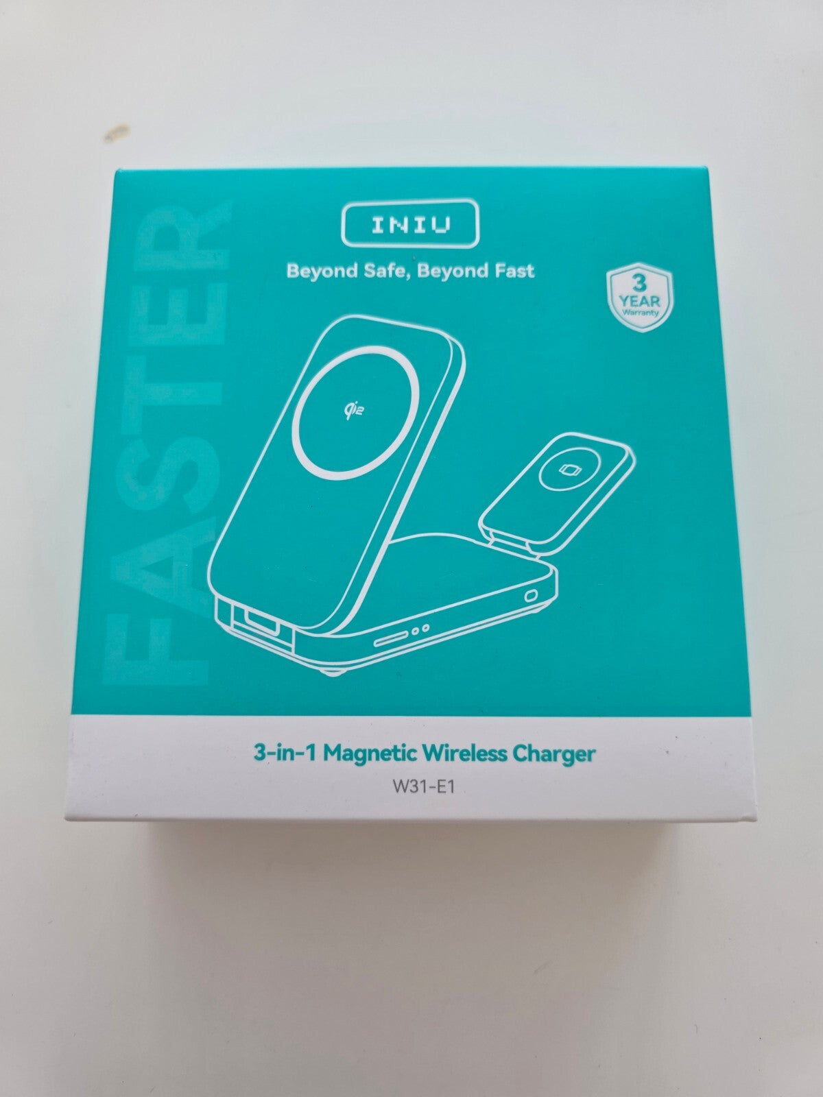 3-in-1 Induktive Ladestation 15W Qi2 MagSafe Flieder iPhone Apple Watch AirPod