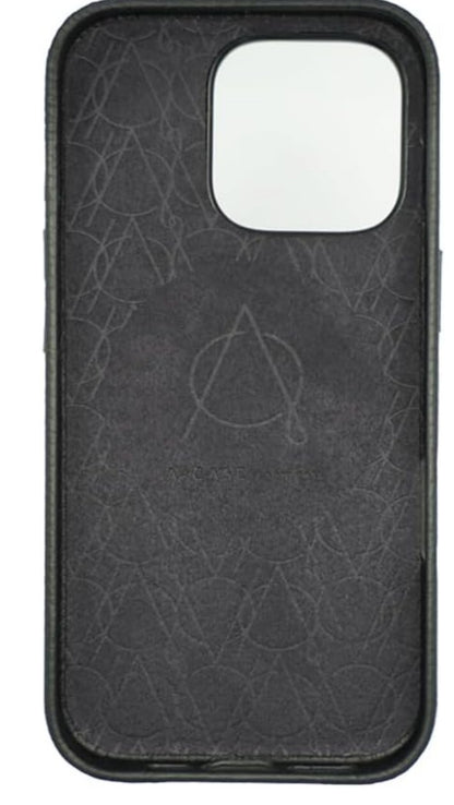 Echtleder Schutzhülle iPhone 16 Pro Max Magsafe Schwarz