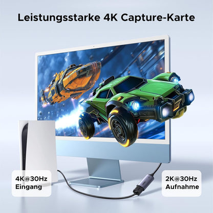 Video Capture Card HDMI auf USB-C/A 4K@30Hz 2K@30Hz Grabber
