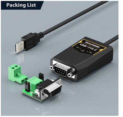 USB-zu-10BASE-T1S Ethernet-Konverter 10 Mbit/s, Windows/Linux, Industriequalität