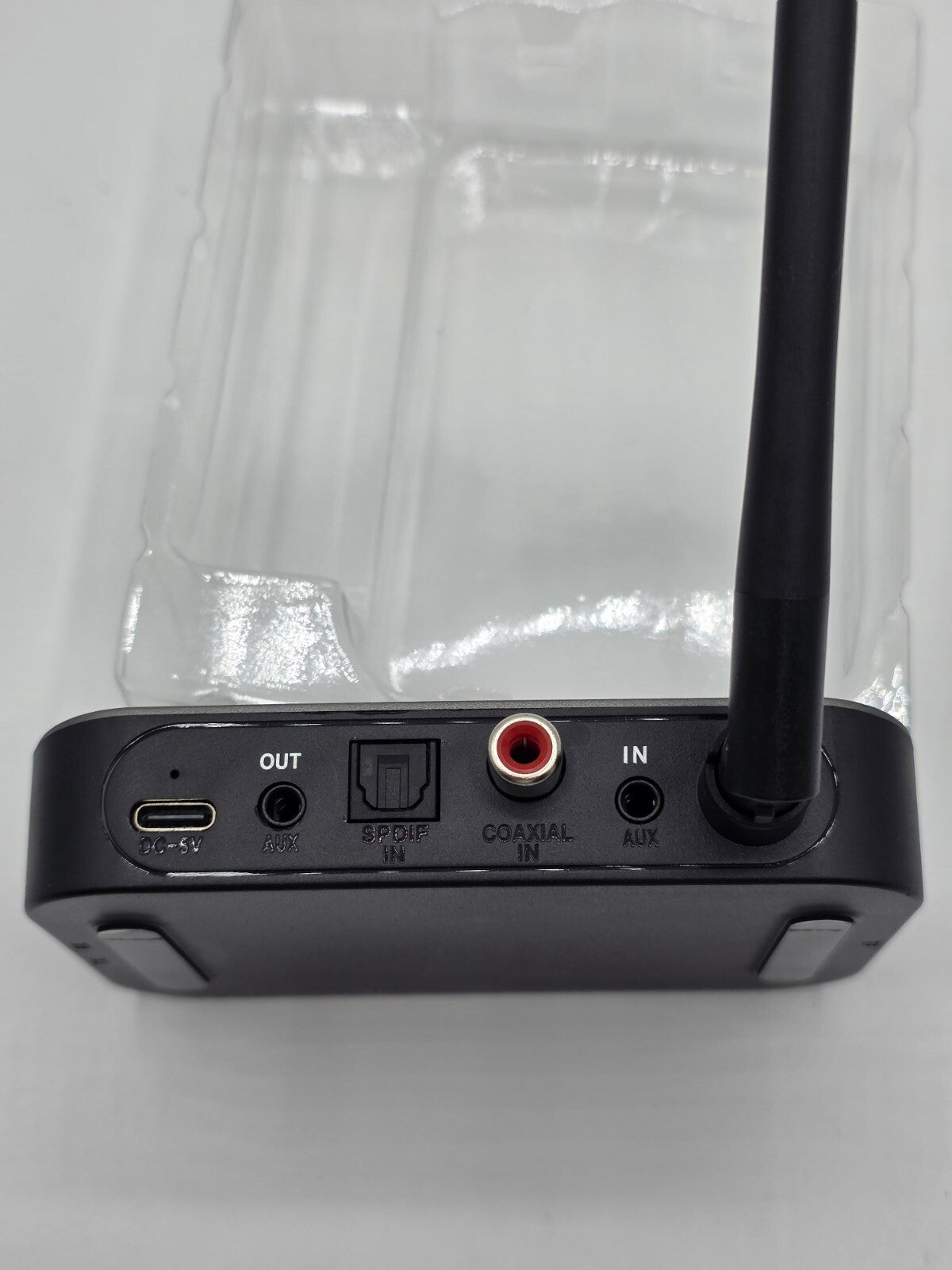 C41 Bluetooth 5.0 Audio Sender Empfänger Optisch Koaxial AUX Cinch Schwarz