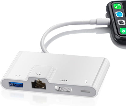 4-in-1 Lightning HDMI/USB/Ethernet Adapter für iPhone/iPad