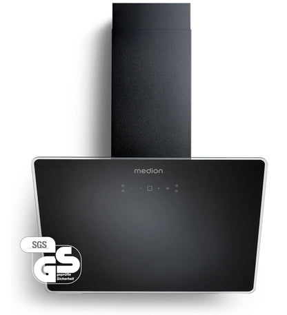 MEDION Kopffreie Dunstabzugshaube 60cm Glas 320m³/h Touch LED Schwarz