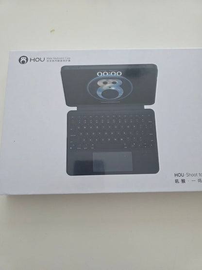 iPad 9/8/7 Gen Hülle mit Tastatur Trackpad 360° Schwarz