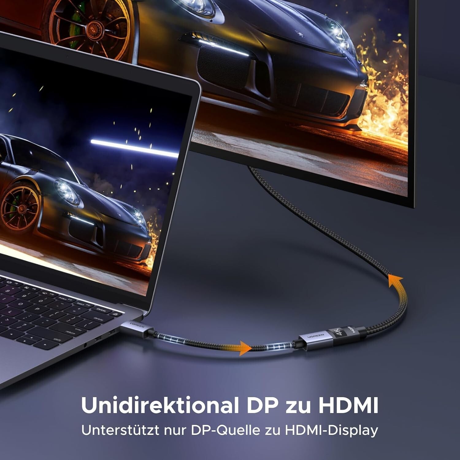 4K DisplayPort zu HDMI Adapter 2 Stück 4K@30Hz