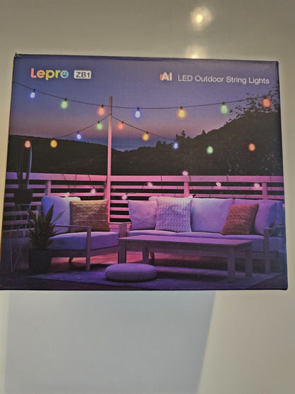 AI LED Lichterkette Außen, RGB+Warmweiß Smarte LED WLAN RGB Glühbirnen,App-Steue