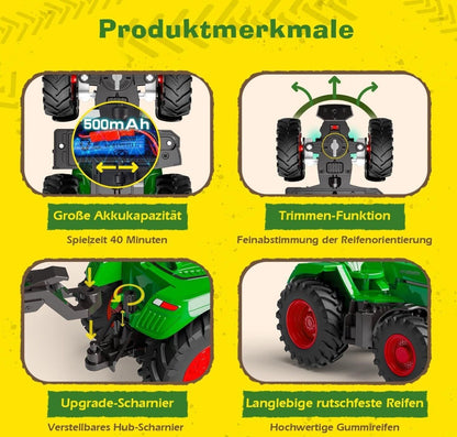RC Traktor Spielzeug 2.4 GHz Ferngesteuerter Traktor Ferngesteuert Kuh, Schaf un