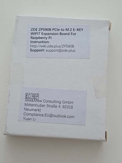 ZP590B PCIe WiFi7 Adapter für Raspberry Pi 5 M.2 E-Key TPU