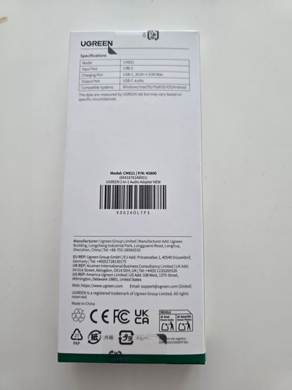 UGREEN Magnetischer USB-C Kopfhörer Adapter 60W Schnellladung iPhone 16 Samsung