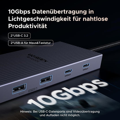 Revodok Pro Docking Station 4K Dual Display 100W PD 10Gbps