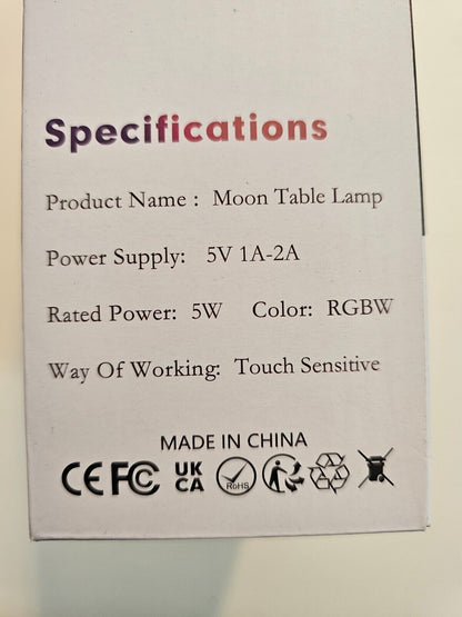 Lichtwecker Mondform 19 Lichtmodi Bluetooth Lautsprecher Touch-Steuerung