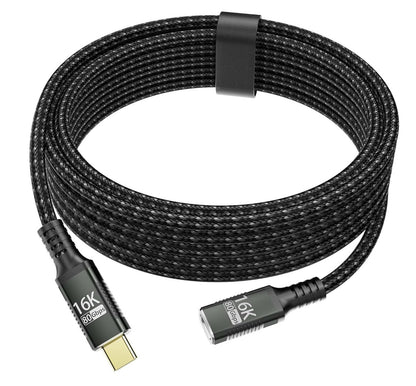 USB-C Verlängerungskabel 2M Thunderbolt 4 8K@60Hz 40Gbps 240W