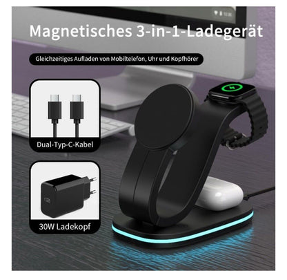 3in1 Mag-Safe Ladestation für iPhone 16 & Apple Watch