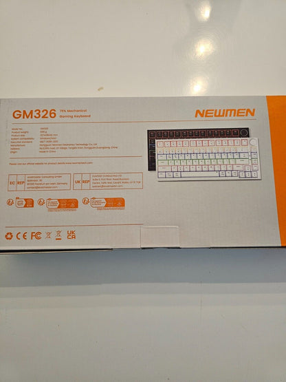 GM326 Mechanische QWERTY Tastatur,Gaming Tastatur mit Kabel,75% TKL Hot Swap