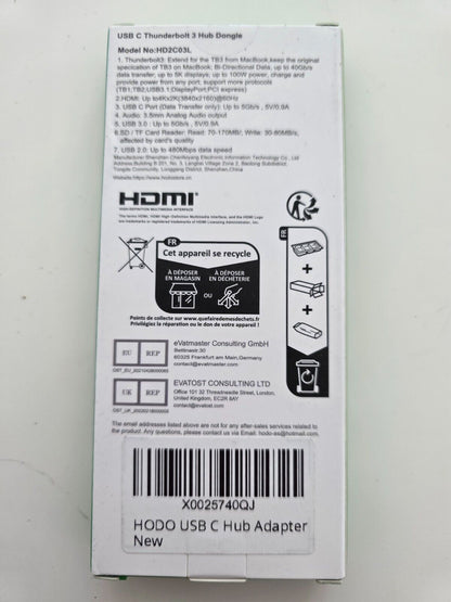 USB C Hub 8in2 für MacBook HDMI 4K Thunderbolt 3