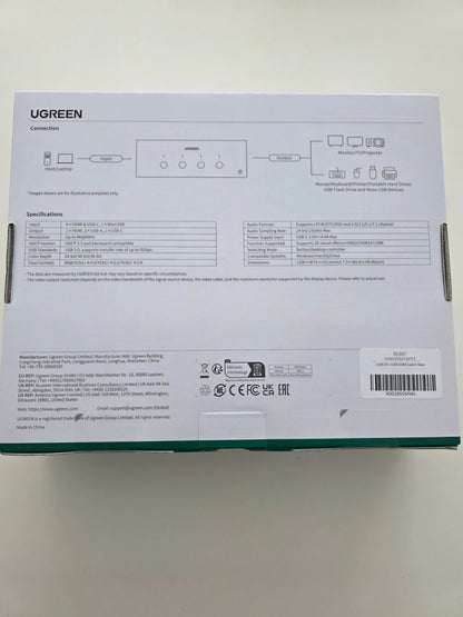 HDMI 2.1 KVM Switch 8K@60Hz 4K@240Hz/120Hz 4 Ports USB 3.0 für 2 PCs 1 Monitor