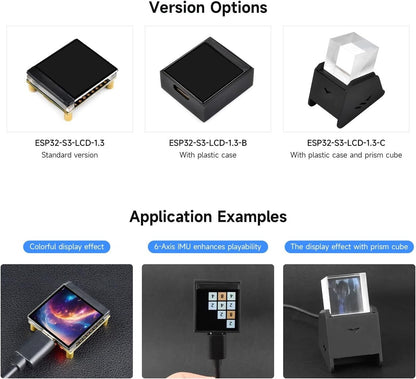 ESP32-S3 1.3" Display Board 240x240 SPI IMU WiFi/BT