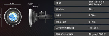 Wireless CarPlay Clip Adapter, Wireless CarPlay Dongle Plug & Play Mit Elektroni