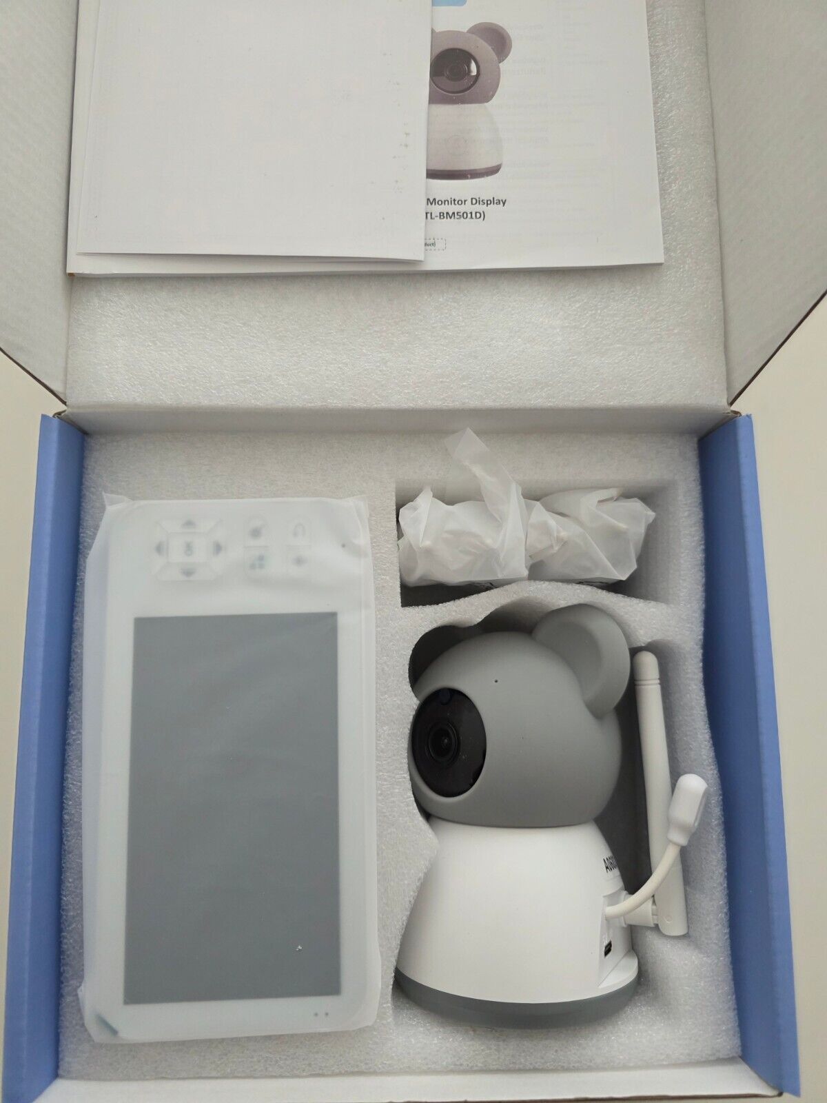 5" Babyphone 2K/3MP WLAN PTZ 355° 4X Zoom Nachtsicht