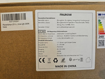 LED Grow Lampe 260 Watt 30L x 4,5B x 40H cm 260 Watt Vollspektrum Wachstumslampe