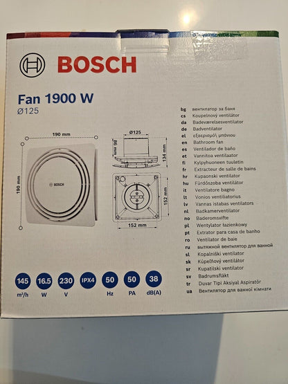 Bosch - Leiser Badlüfter 1900 W125 - mit Lichtschalteraktivierung