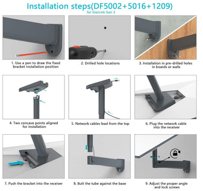 Starlink Gen 3/Mini Halterung Verstellbar Lang Stabil