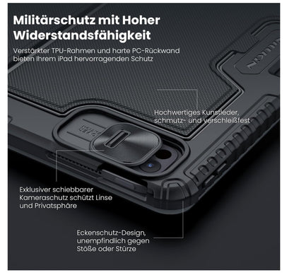 Für iPad Pro 13 Zoll (M4, 2024) Hülle mit Tastatur Trackpad 7-Farben