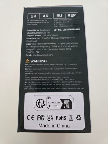 USB-Mikrofon K66 Pro mit ANC, RGB, Plug & Play für Streaming & Podcast