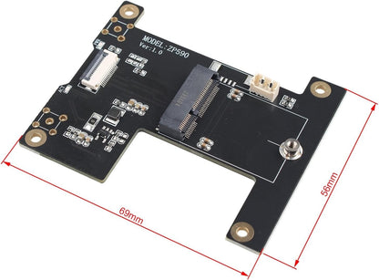 ZP590B PCIe WiFi7 Adapter für Raspberry Pi 5 M.2 E-Key TPU