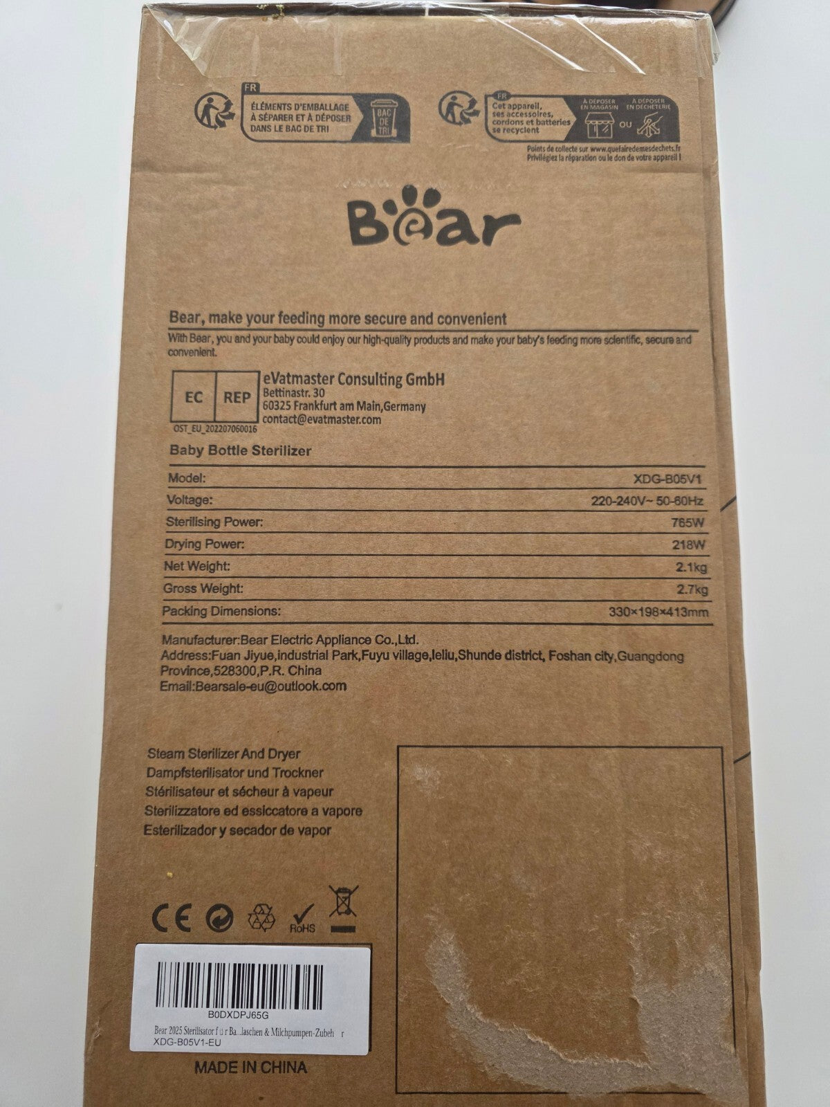 4-in-1 Babyflaschen-Sterilisator 48H Lagerung Trocknung 6 Flaschen