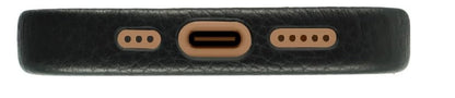 Echtleder Schutzhülle iPhone 16 Pro Max Magsafe Schwarz