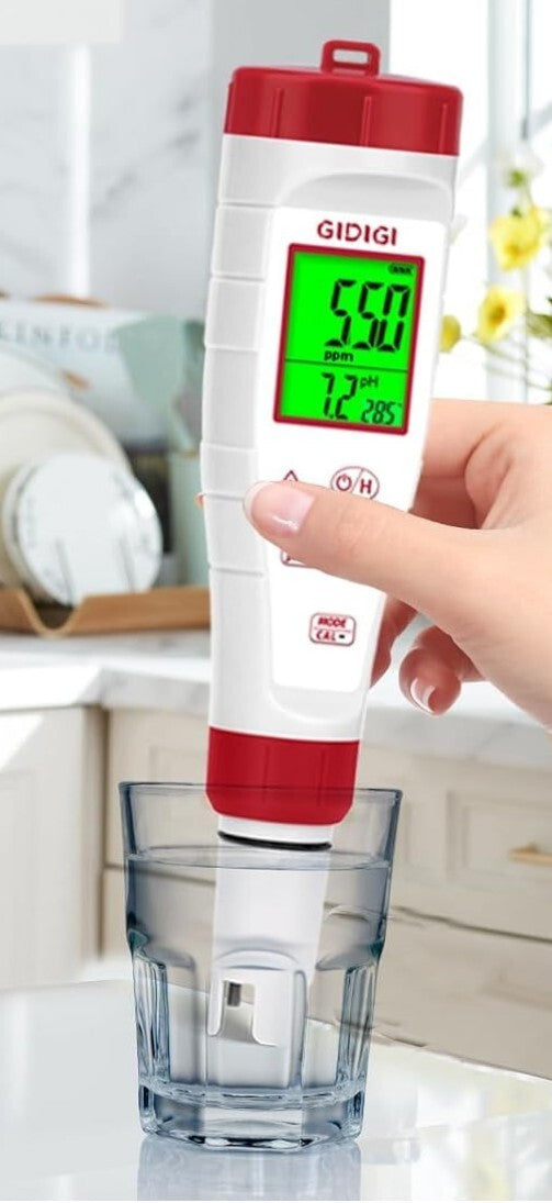 4-in-1 pH TDS EC Messgerät Wasser Tester LCD Hintergrundbeleuchtung