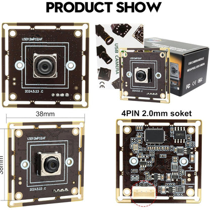 USB Kamera 12MP 4K 3000P 15fps Autofokus 65° Raspberry Pi