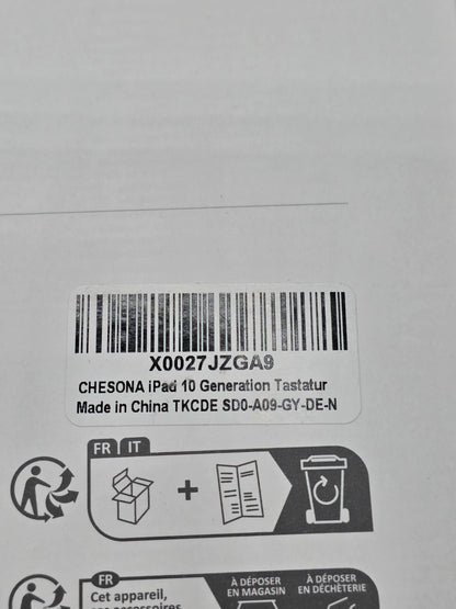 iPad 10/11 Gen 2025 Tastaturhülle QWERTZ Magnetisch Grau