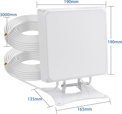 5G/4G LTE Antenne 7dBi MIMO Richtantenne 3m SMA/TS9