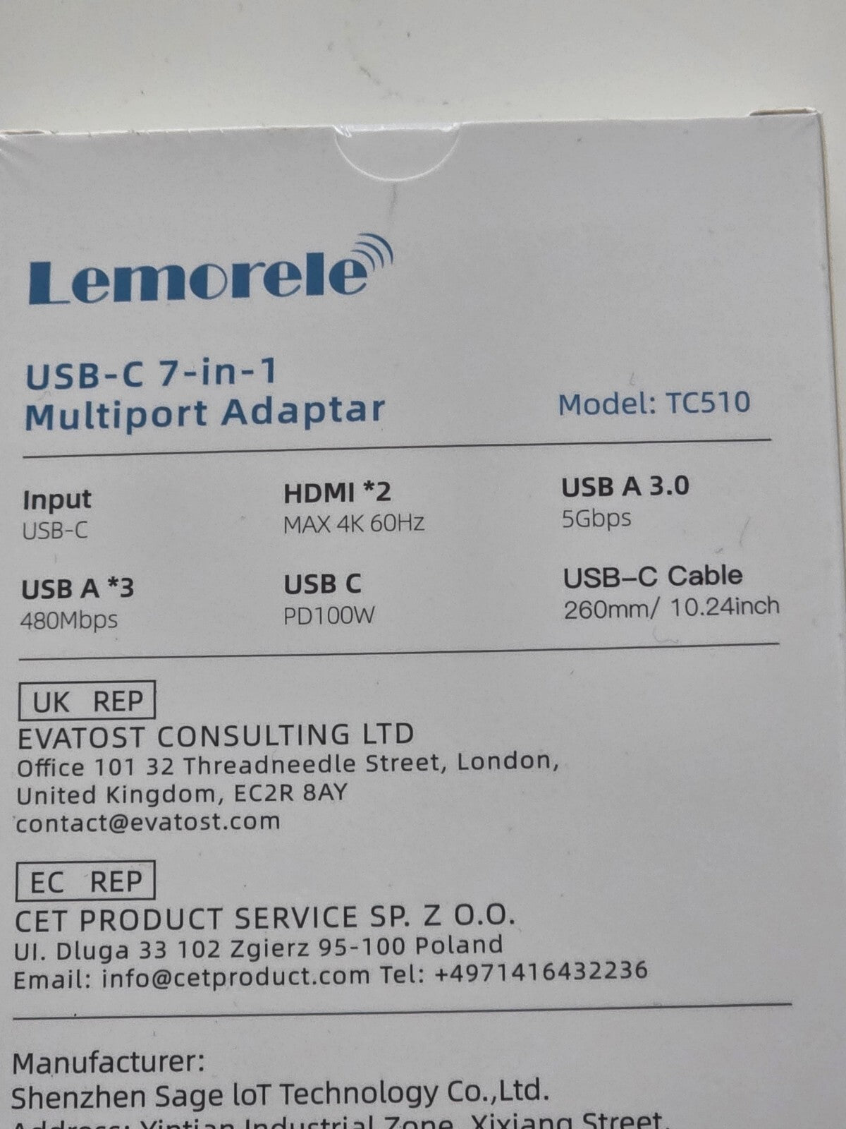 USB-C Hub 8in2 für MacBook M4/M3/M2/M1, 4K HDMI, Thunderbolt 3, SD/TF