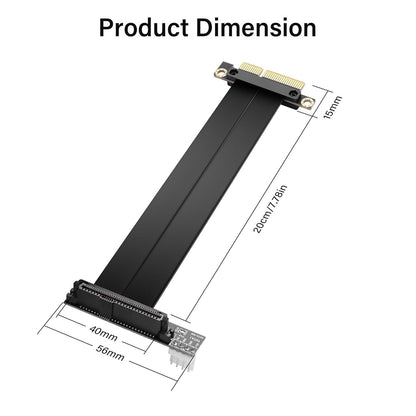 PCIe 3.0 X4 zu U.2 SFF-8639 Kabel 20cm 90° NVMe SSD
