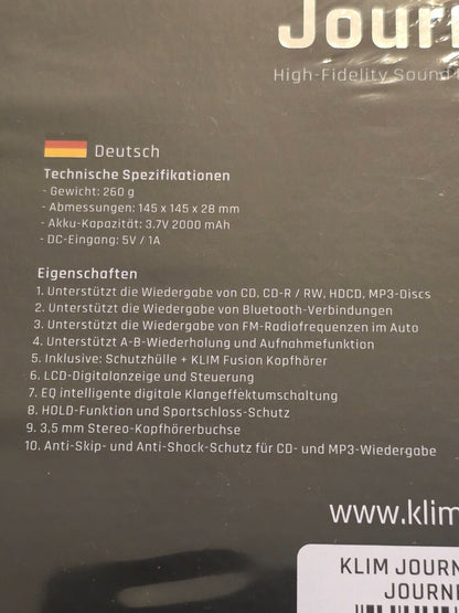 Tragbarer CD-Player Walkman Kopfhörern, FM-Radio, MP3, SD-Karte, FM-Transmitter