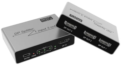 DisplayPort Splitter 1 zu 3 4K@144Hz HDR SST/MST Plug & Play