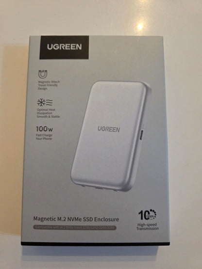 GREEN Magnetisches M.2 NVMe SSD Gehäuse mit Magsafe für iPhone 16&15 Pro Max Pro