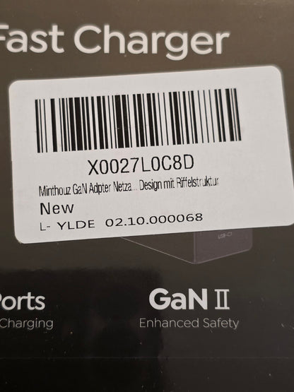 100W USB-C GaN Ladegerät 4-Port Schnellladegerät Schwarz