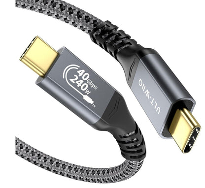 2M USB 4 / Thunderbolt 4 Kabel, 40Gbps USB C Datenkabel, PD 3.1 240W 48V5A