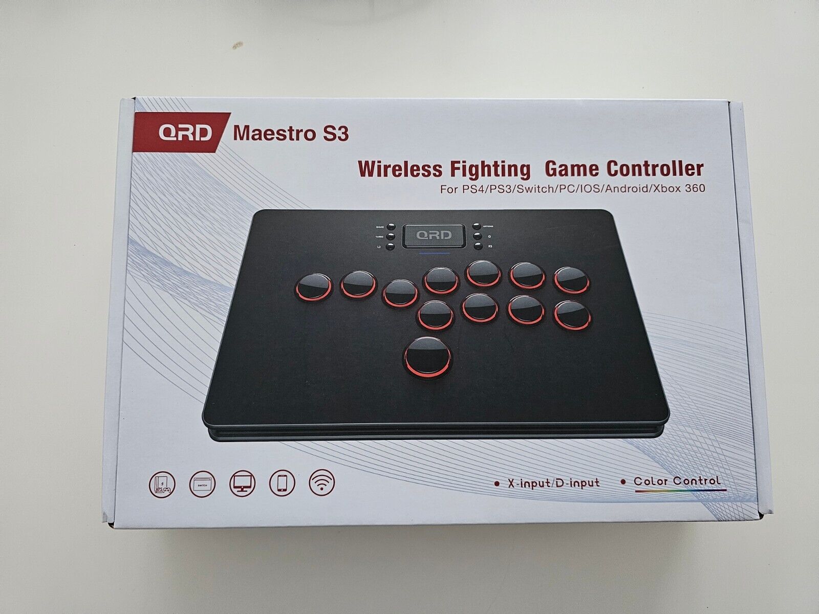 QRD S3 Kabellos Arcade Stick für Nintendo Switch PS4 PS3 Xbox 360 PC Mac Android