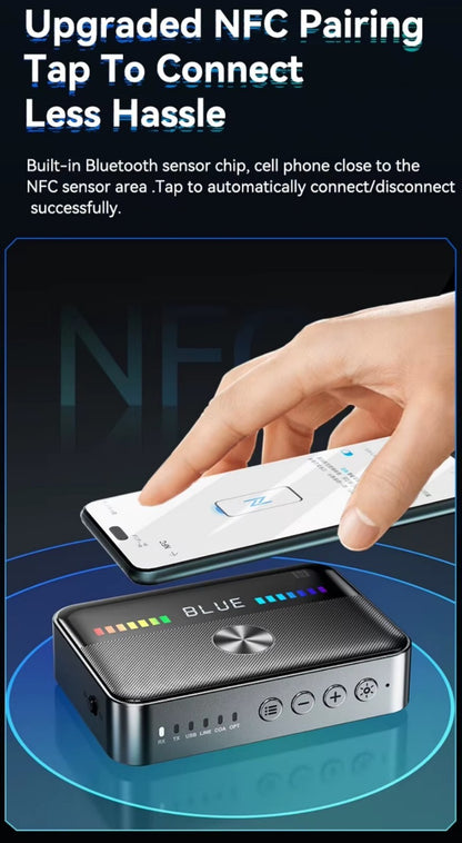 M13 2-in-1 BT5.3 Sender & Empfänger – Vielseitiger Audio Adapter mit LED-Anzeige