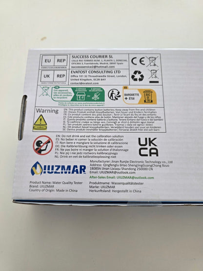 7-in-1 Pool Wassertester pH Chlor Salz ORP EC TDS Temp