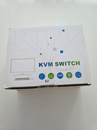 8K HDMI 2.1 KVM Switch 4 Ports USB3.0 4K@120Hz Hotkey 4 PCs - 1 Monitor
