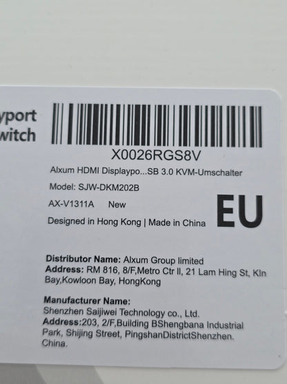 HDMI DP KVM-Switch 4K@60Hz Dual Monitor für 2 PCs USB 3.0