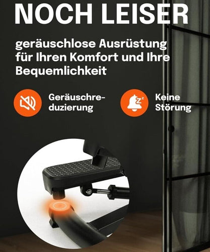 Stepper für Zuhause mit Power Ropes 120 kg, Twist Mini Steppermit Verstellbarer