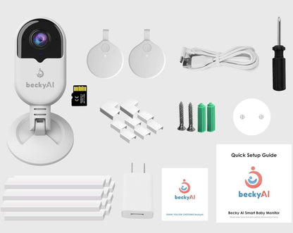 Babyphone Ai Smart APP Intelligente Schlafanalyse, Erstickungsalarm, WLAN 2K HD